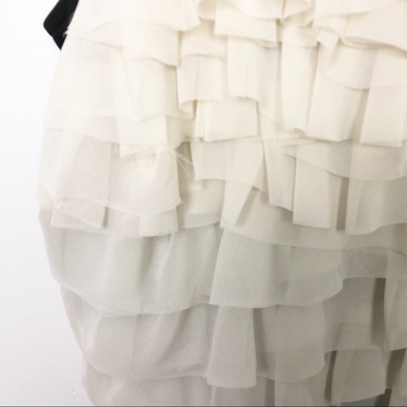 Diane von Furstenberg Gianna Ruffle Sleeveless Tank Top White Blue Size 4 - Picture 6 of 11